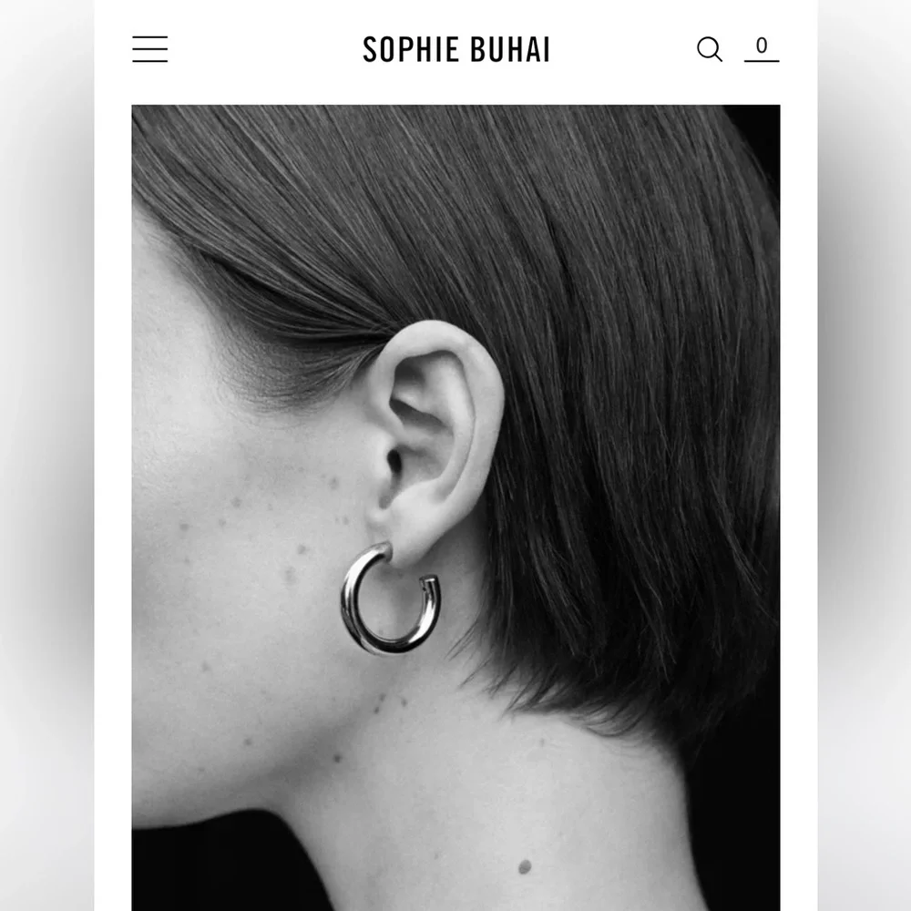 Sophie Buhai Small Everday Hoops - Sterling - Picture 2 of 15